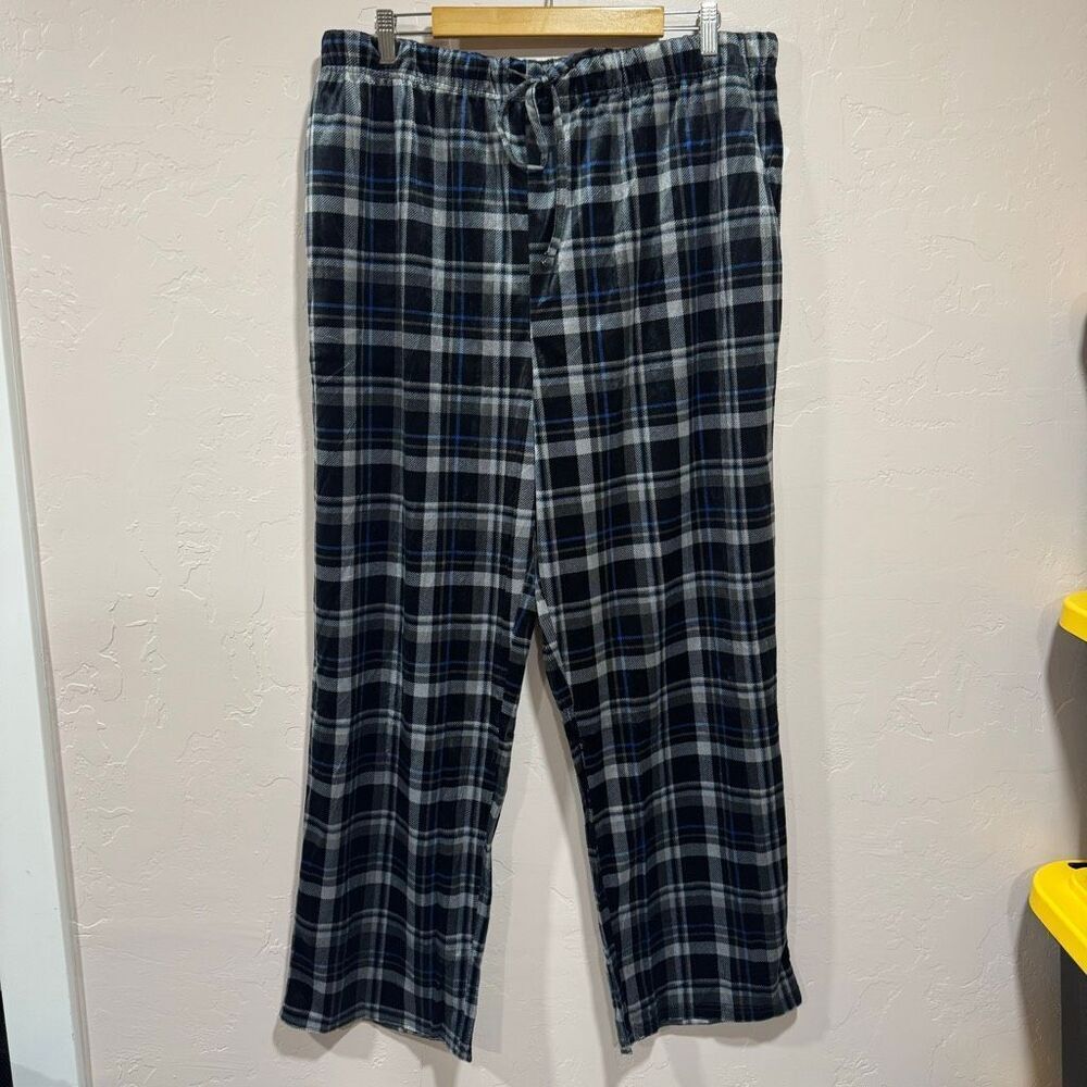 Andrew Scott Plaid Drawstring Lounge Pants with Pockets
